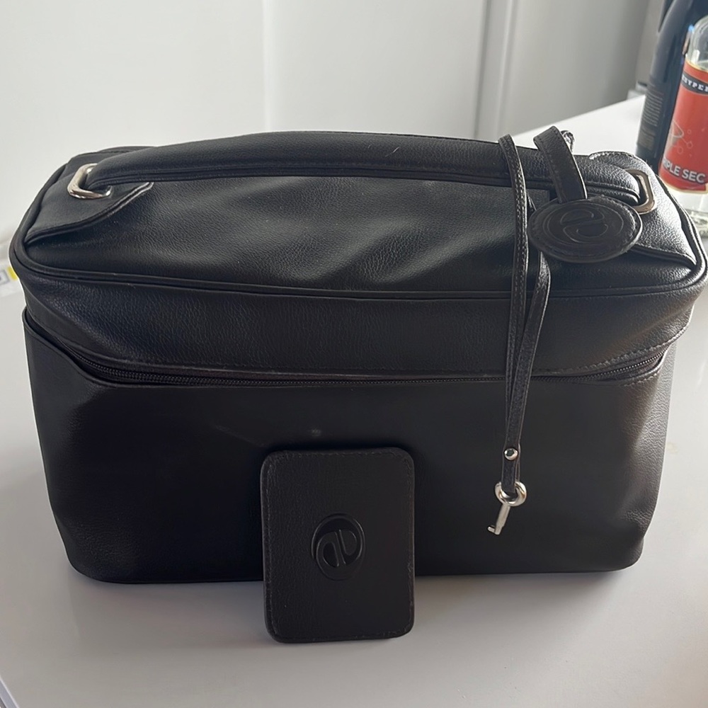 Elemis train case - brown with tan inside